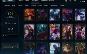 CONTA NO LOL COM MT SKIN/CAMPEAO