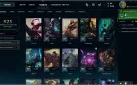 CONTA NO LOL COM MT SKIN/CAMPEAO