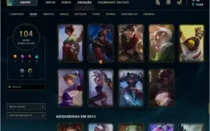 CONTA NO LOL COM MT SKIN/CAMPEAO