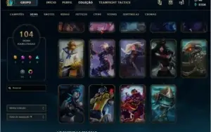 CONTA NO LOL COM MT SKIN/CAMPEAO