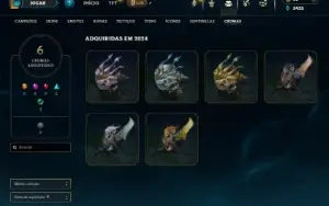 Ouro 4 com 40 Champs e 12 Skins +2 Fragmentos