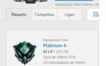 Combo de contas LOL