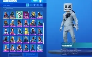 Conta Fortnite com Ikonic, Marshmello, Foice, Salve o Mundo