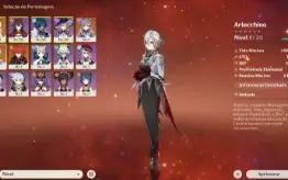 Arlecchino C1 + Assinatura + Keqing + Diluc