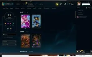 VENDO CONTA DE LOL 15 SKINS + 45 CHAMPS UNRANKED !