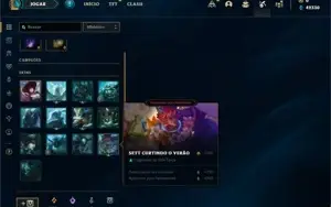 Conta ouro 4 com 25 Champs e 1 Skin + 13 Fragmentos