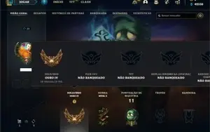 Conta ouro 4 com 25 Champs e 1 Skin + 13 Fragmentos