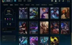 Conta ferro 4 com 25 skins e 49 champs