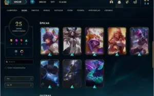 Conta ferro 4 com 25 skins e 49 champs