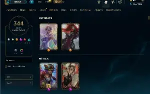 Platina 4 com TODOS os champs e 344 Skins ( JG / ADC )