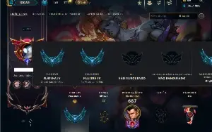 Platina 4 com TODOS os champs e 344 Skins ( JG / ADC )