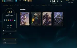 Platina 4 com TODOS os champs e 344 Skins ( JG / ADC )