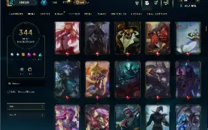 Platina 4 com TODOS os champs e 344 Skins ( JG / ADC )