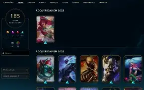 Conta League Of Legends, 185 Skins, Muitos Icones E Emotes!