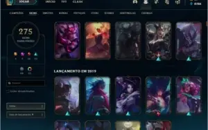 CONTA LOL DIAMANTE 3 -275 skins