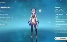 Conta genshin com 11 personagens T5 e 3 armas T5