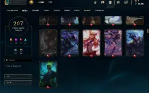 Prata 4 com TODOS os champs e 207 Skins + 13 Prestigios