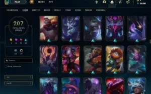 Prata 4 com TODOS os champs e 207 Skins + 13 Prestigios