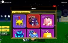 🛒 *Armas, Itens E Espadas No Inventário (Contas Blox Fruits