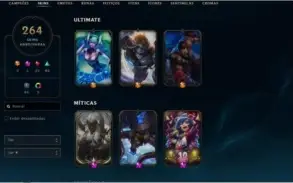 CONTA OTIMA COM 267 SKINS E TODOS OS CHAMPS!!!!!!