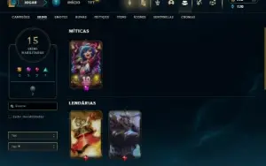 Ouro 4 com 45 Champs e 15 Skins