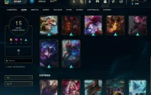 Ouro 4 com 45 Champs e 15 Skins
