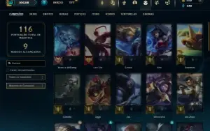 Ouro 4 com 45 Champs e 15 Skins