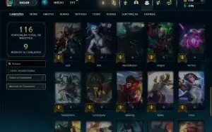 Ouro 4 com 45 Champs e 15 Skins