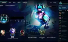 Conta platina V com todos os campeão 195 skin todos os proje