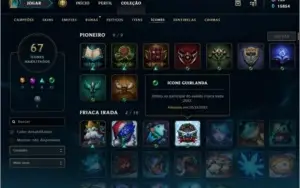 LOL - 91 campeões, 17 Skin, 67 ícones, conta 2012 !