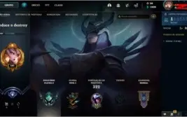 Conta League of Legends nível 181/513 skins e muito +