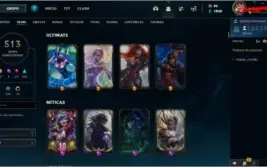Conta League of Legends nível 181/513 skins e muito +