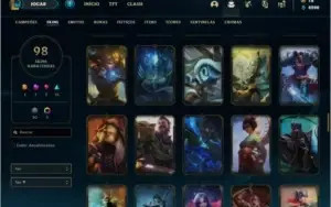 Conta unranked com 140 champs e 98 skins ( MAIN SUP )