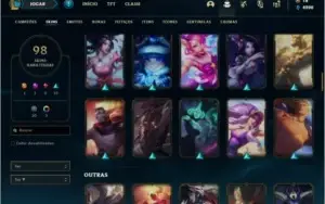 Conta unranked com 140 champs e 98 skins ( MAIN SUP )