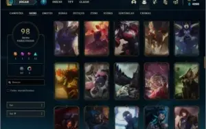 Conta unranked com 140 champs e 98 skins ( MAIN SUP )