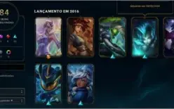 Conta LOL lvl 239, prata IV, com 84 skins