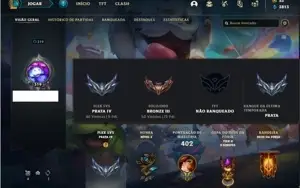 Conta bronze 3 com 133 Champs e 102 Skins