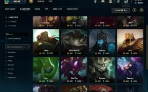 Conta bronze 3 com TODOS os champs e 430 Skins ( ADC / SUP )