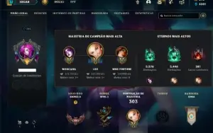 Conta bronze 3 com TODOS os champs e 430 Skins ( ADC / SUP )