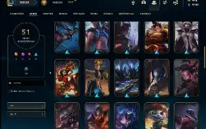 Conta Wild Rift 78 Skins, 2x ex GM + Conta LoL 50 Skins.