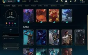 Conta bronze 4 com 35 Champs e 13 Skins + 4 Fragmentos