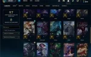 Conta bronze 4 com 35 Champs e 13 Skins + 4 Fragmentos