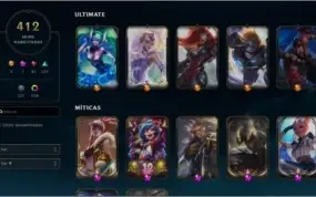 Conta LOL lvl 330 412 Skins Todos Campões MMR BOM