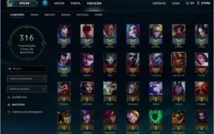 CONTA DE LOL - DIAMANTE - SKINS RARAS/CONTA ÚNICA