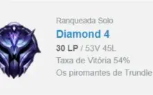 CONTA LOL DIAMANTE 4 - LEAGUE OF LEGENDS