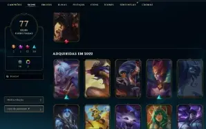 Bronze 2 com 115 Champs e 77 Skins ( Mais de 10 Jogos )