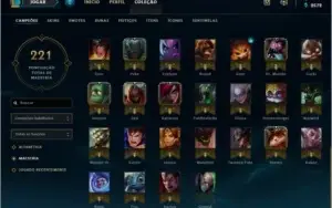 Conta de lol ouro 4 mmr de platina