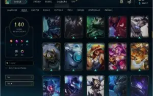 Conta league of legends skins da season 1 140 skins