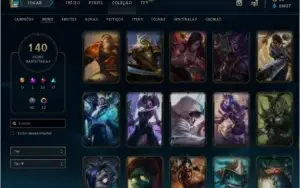 Conta league of legends skins da season 1 140 skins