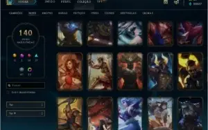 Conta league of legends skins da season 1 140 skins